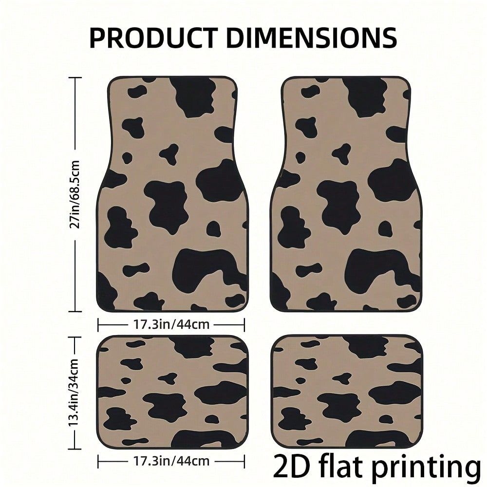 4 шт. автомобильных ковриков,  – обзор и цена Cow Mat Rubber