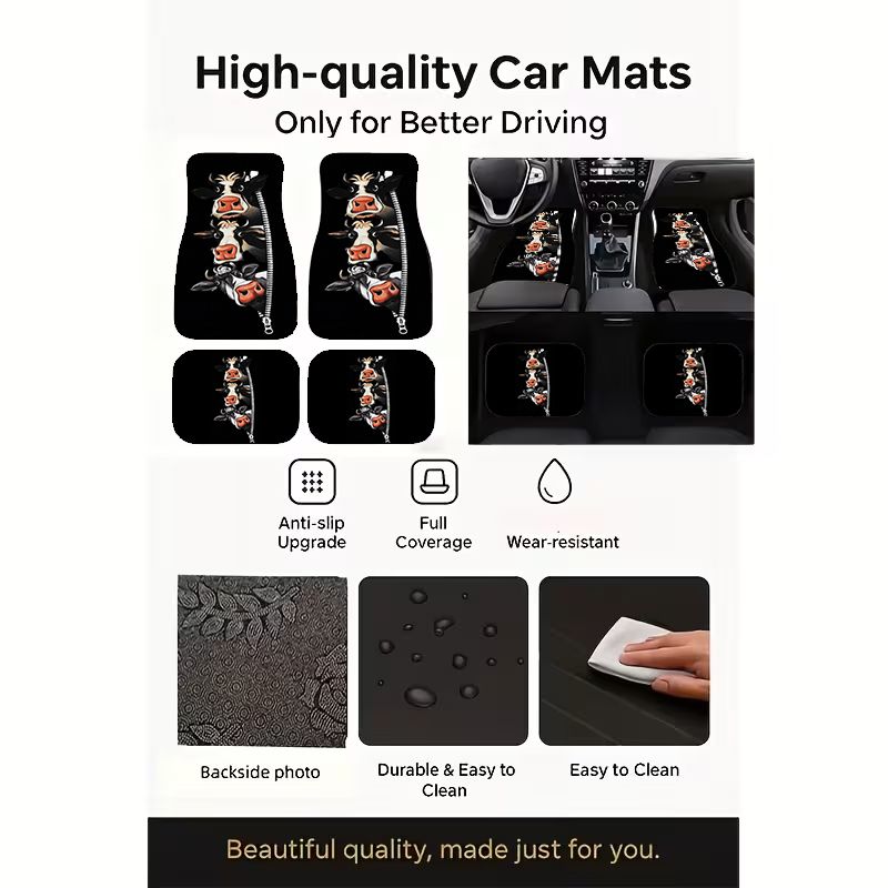 Забавные автомобильные коврики – обзор и цена Cow Mat Rubber