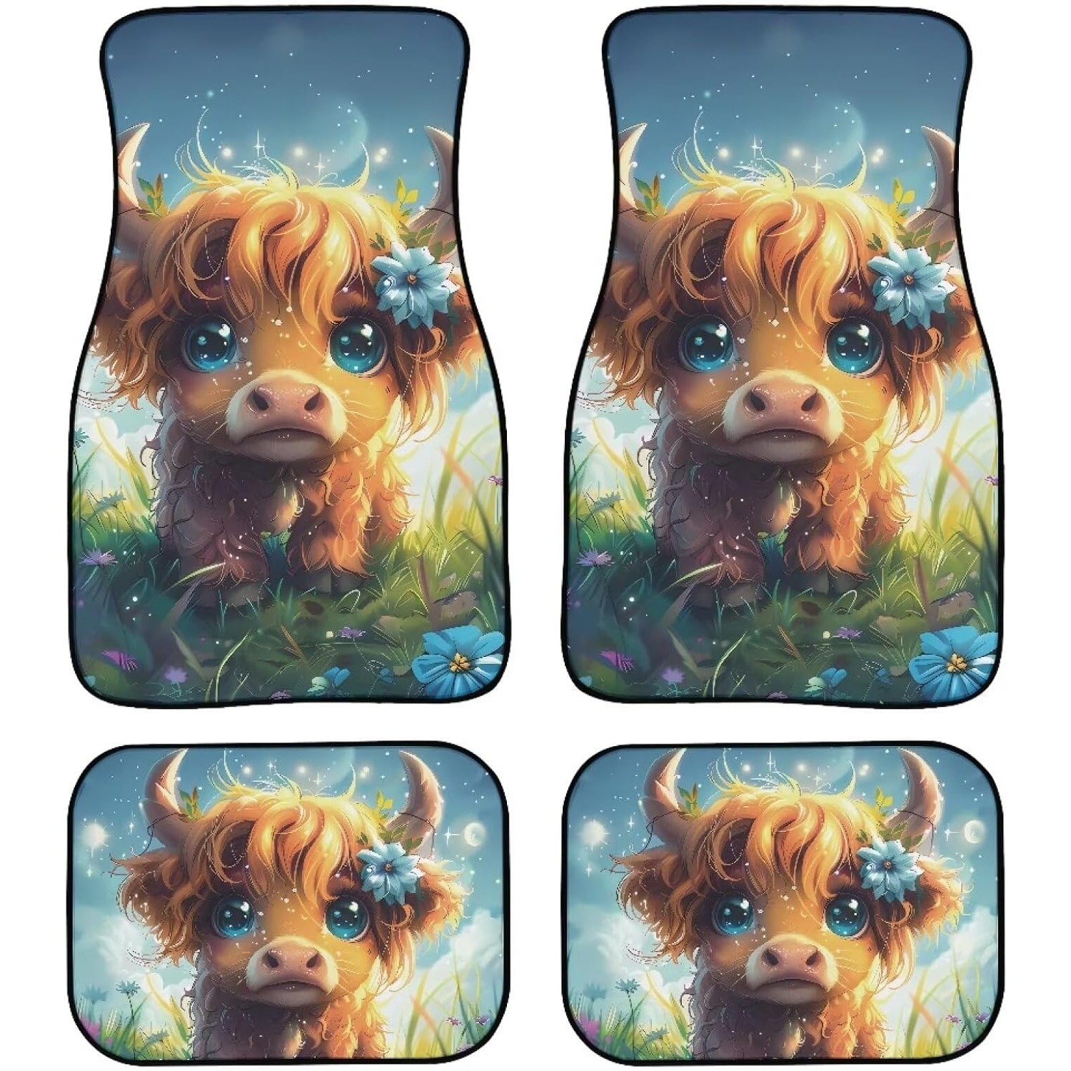 Симпатичные автомобильные ковр – обзор и цена Cow Mat Rubber